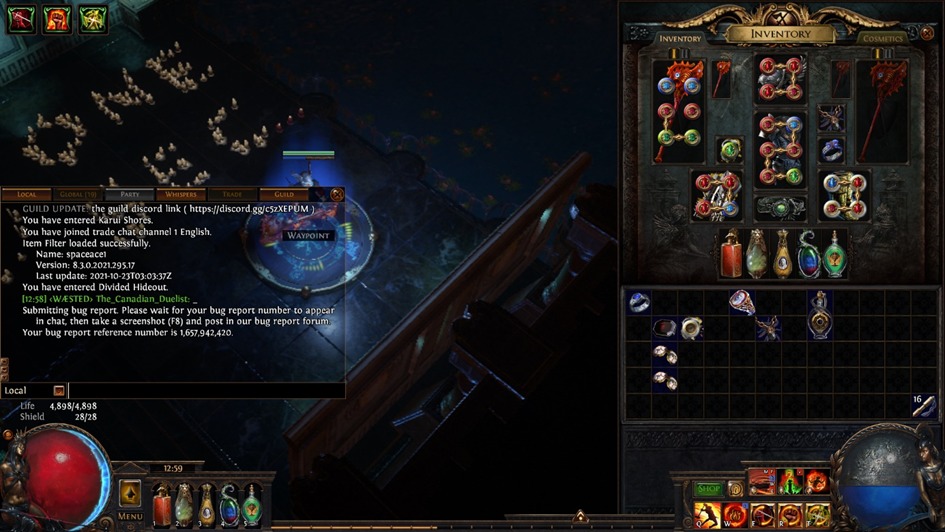 Path of exile how to link items in chat