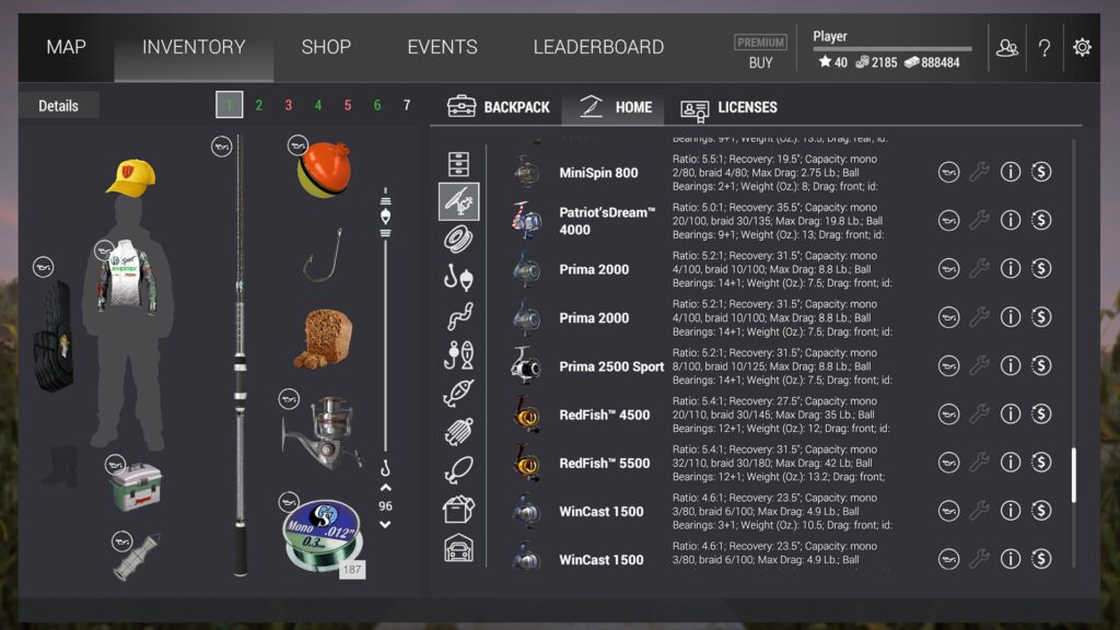 Fishing Planet fishing tools