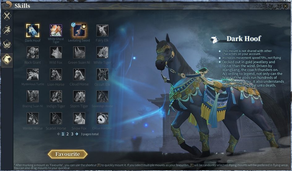 How to Get and Change Mounts in Sword of Legends Online