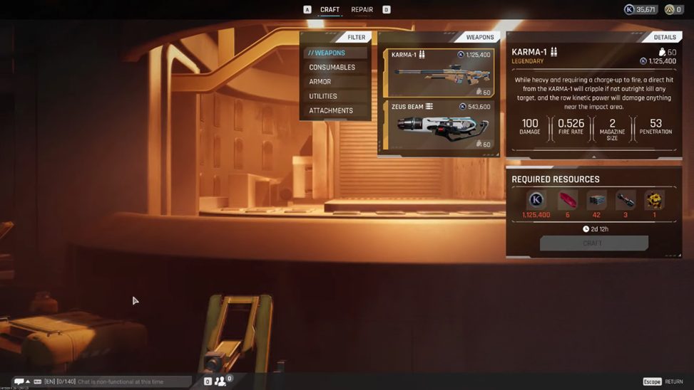 Crafting and Repairing in The Cycle: Frontier