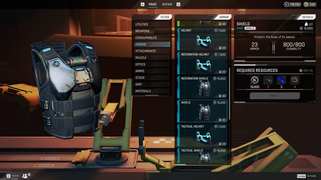 Crafting Gear The Cycle Frontier