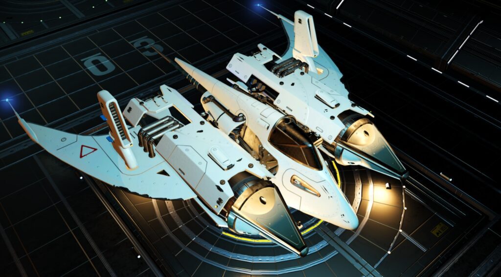 White Solar Ship No Man's Sky