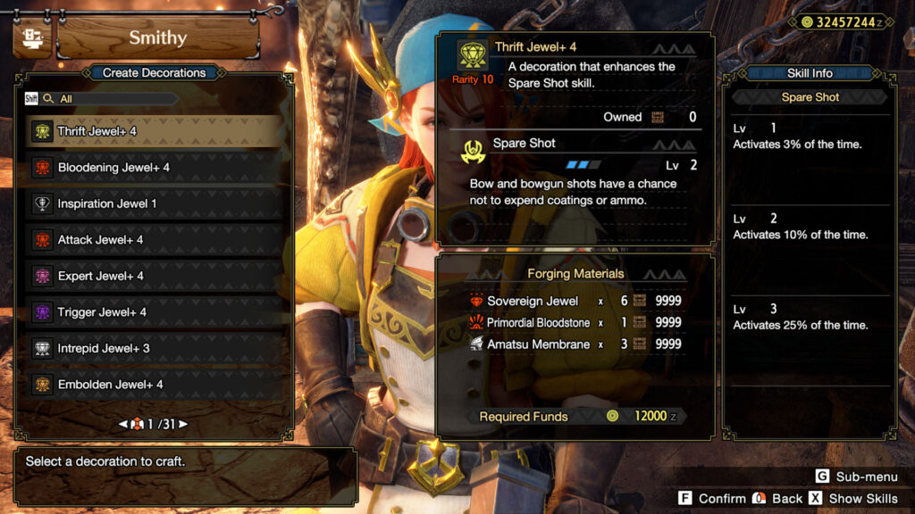 Monster Hunter Rise Sunbreak level 4 decorations