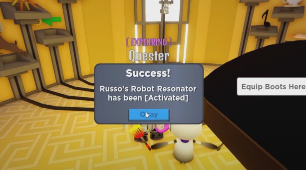 how to activate russos robot resonator in RB battles20