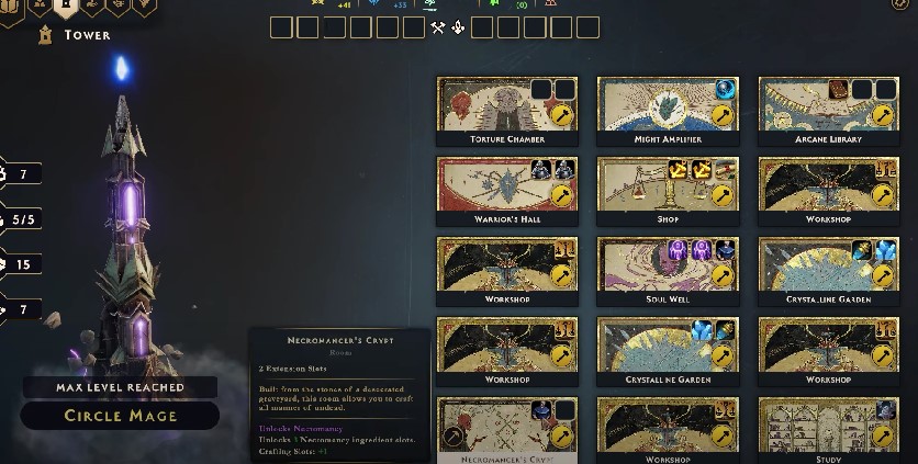 how to unlock tower extensions in spellforce conquest of eo6