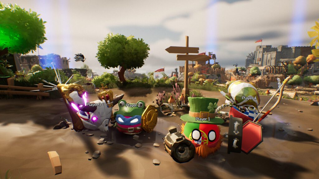 Players with varying cosmetics in Bang-On Balls Chronicles
