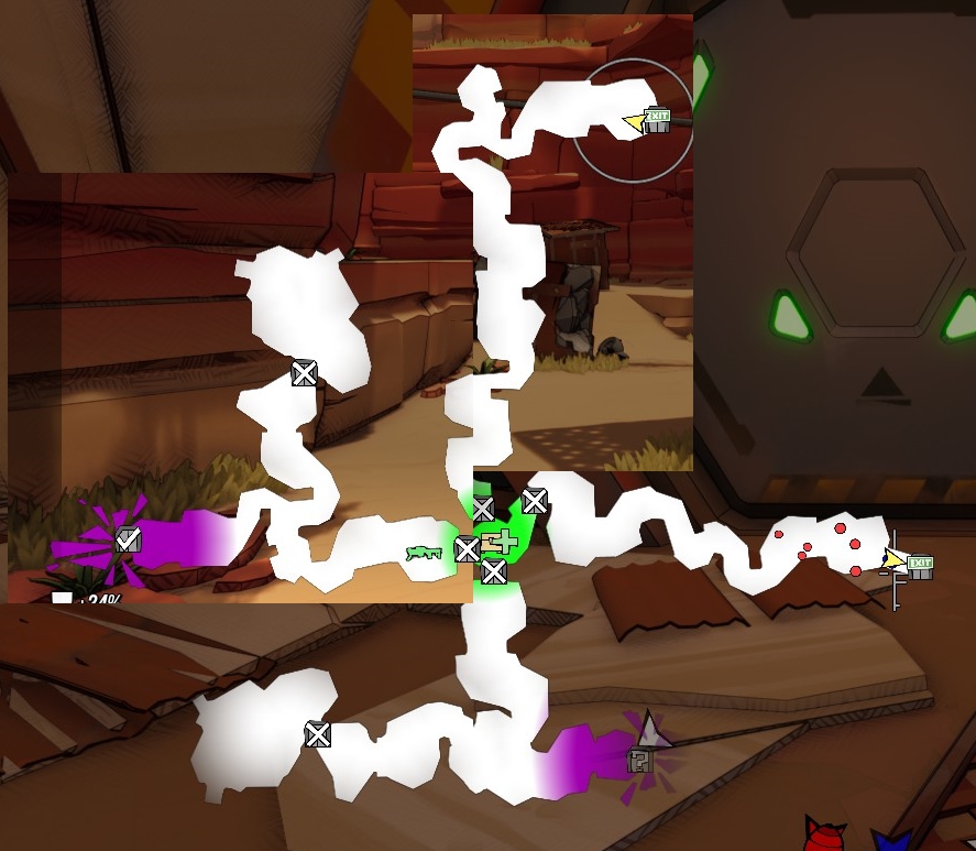Canyon map in Roboquest.