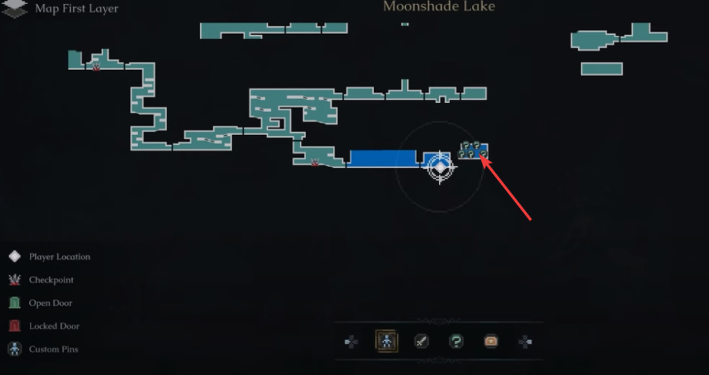 Esk's Right Eye Map Location 