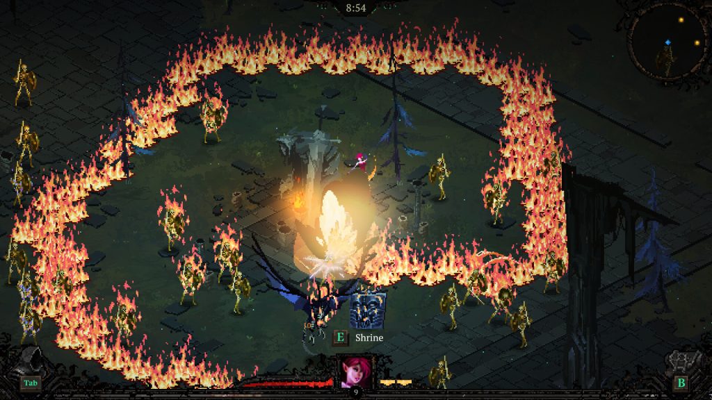 Merris with a fire build