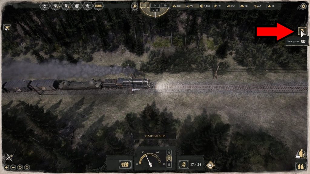 Quicksave icon in Last Train Home