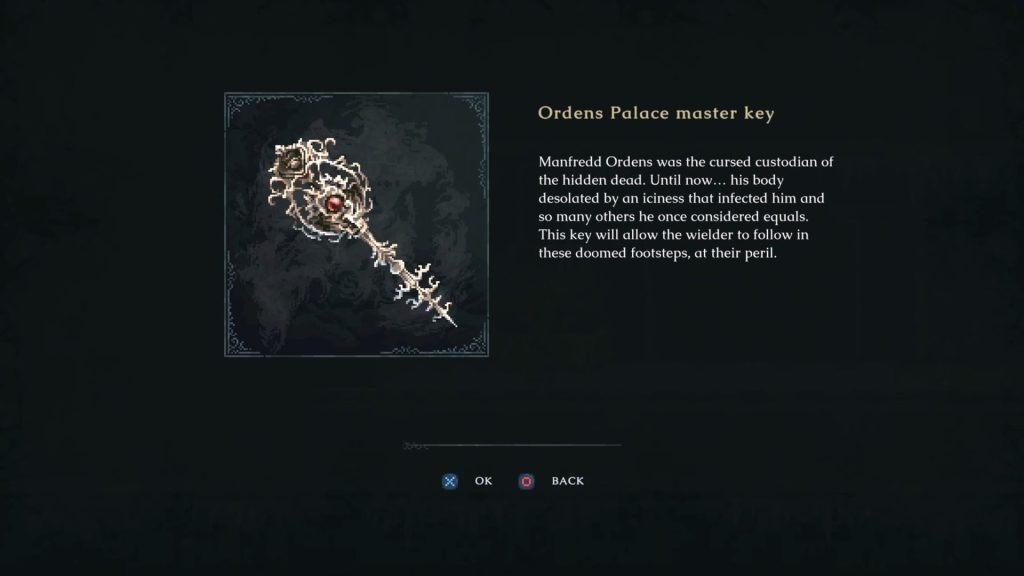 Ordens Palace master key description