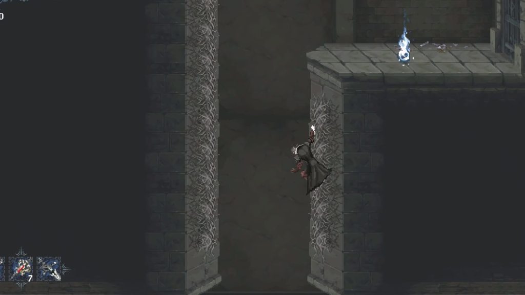Example of using the Technological Gloves to climb walls in The Last Faith