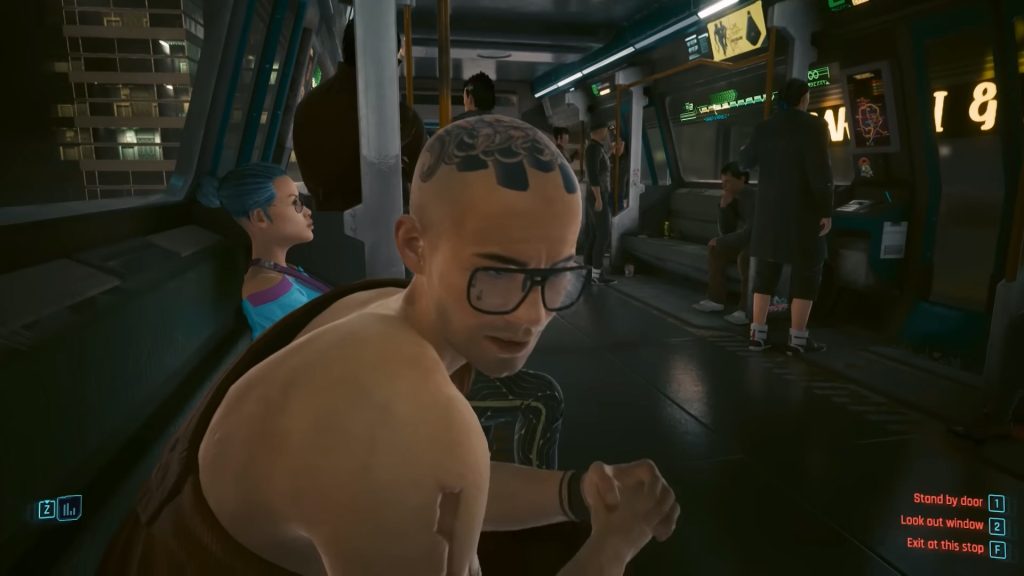 The monk talks to V in Cyberpunk 2077, teasing the FF06B5 mystery