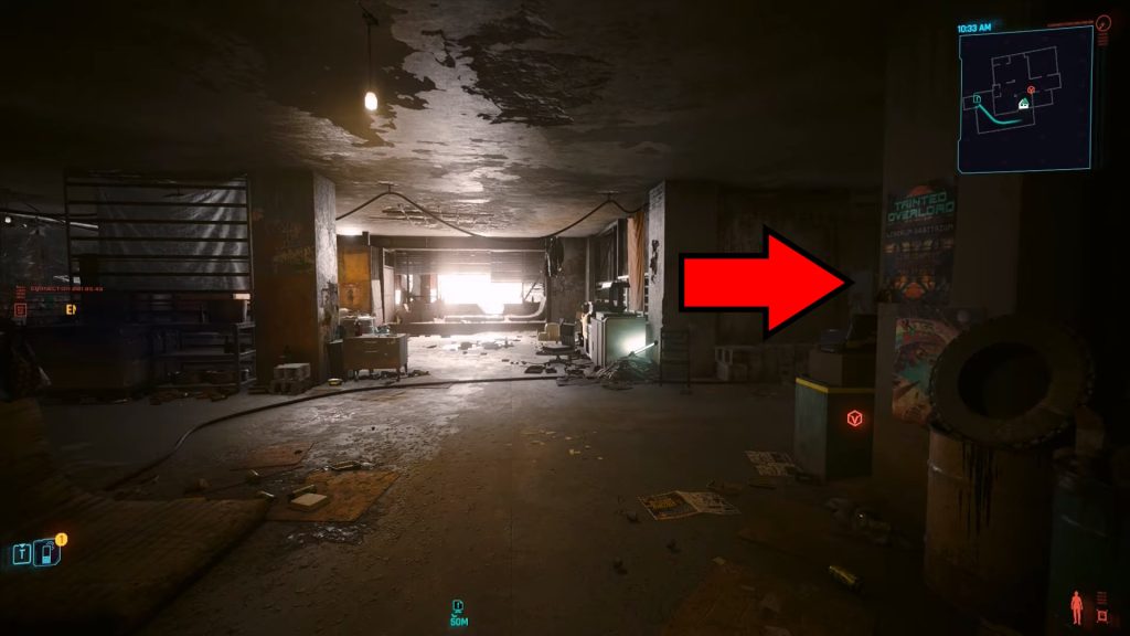 The first hallway to the right