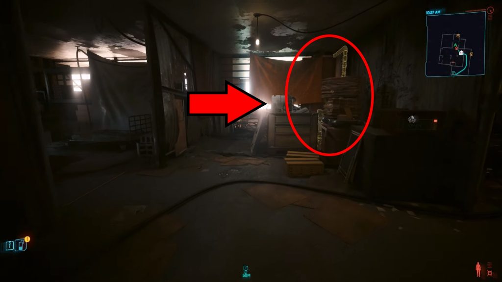 Water pump location