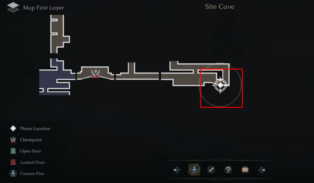 Site cave map 