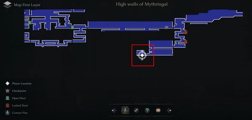 Map for Mythringal Resident Note