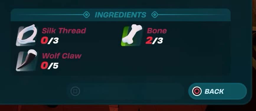 The ingredients for the basic health charm