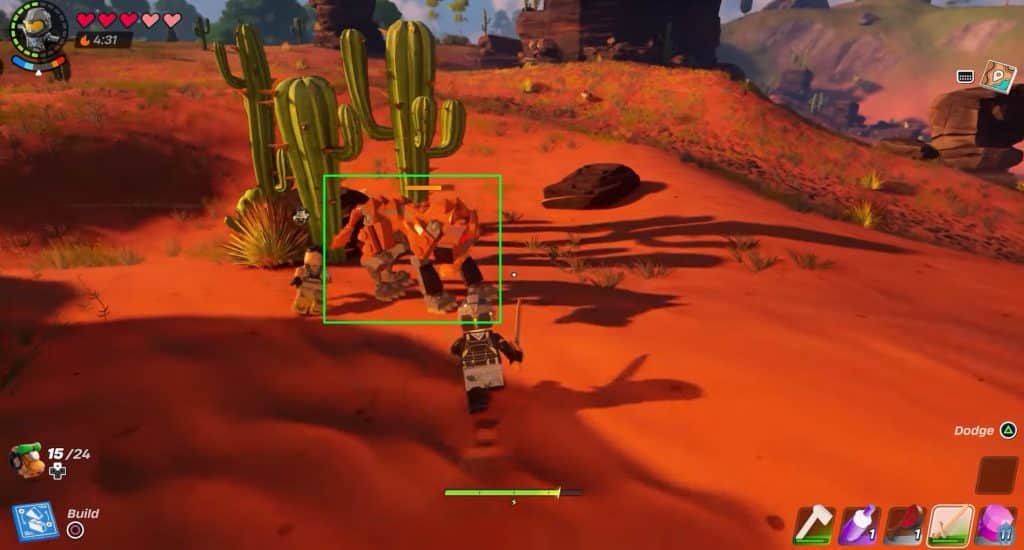 The sand wolf drops the sand claw