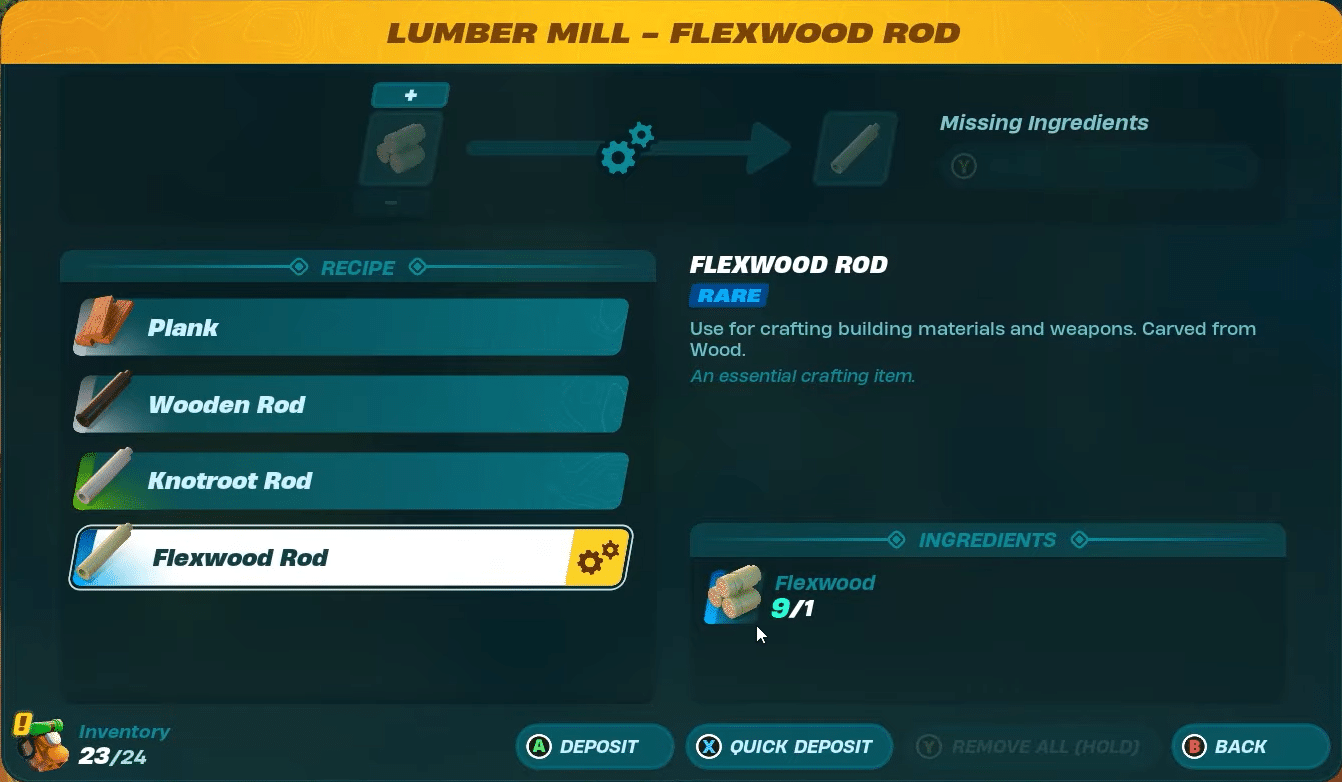 lumber mill in LEGO Fortnite