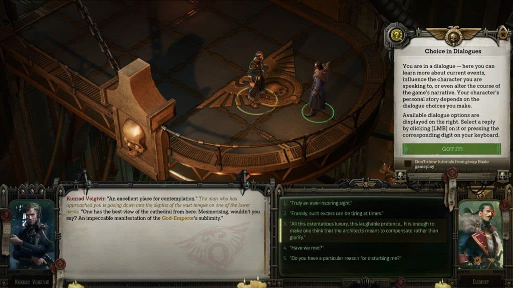Dialogues sometimes have Fellowship stat checks