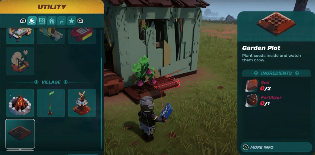 LEGO Fortnite Garden Plot to plant seeds