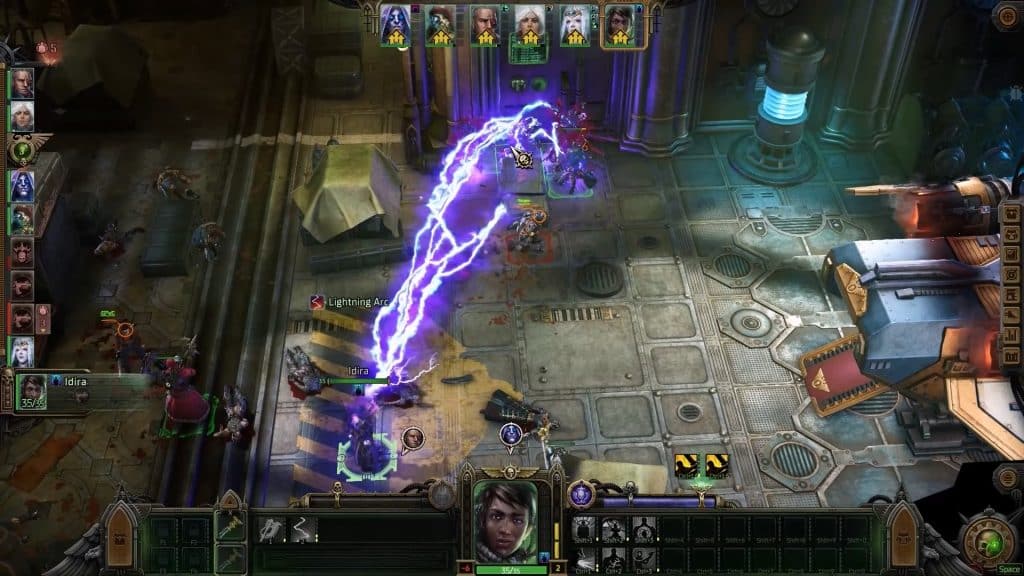 A character hitting enemies and allies with an AoE attack