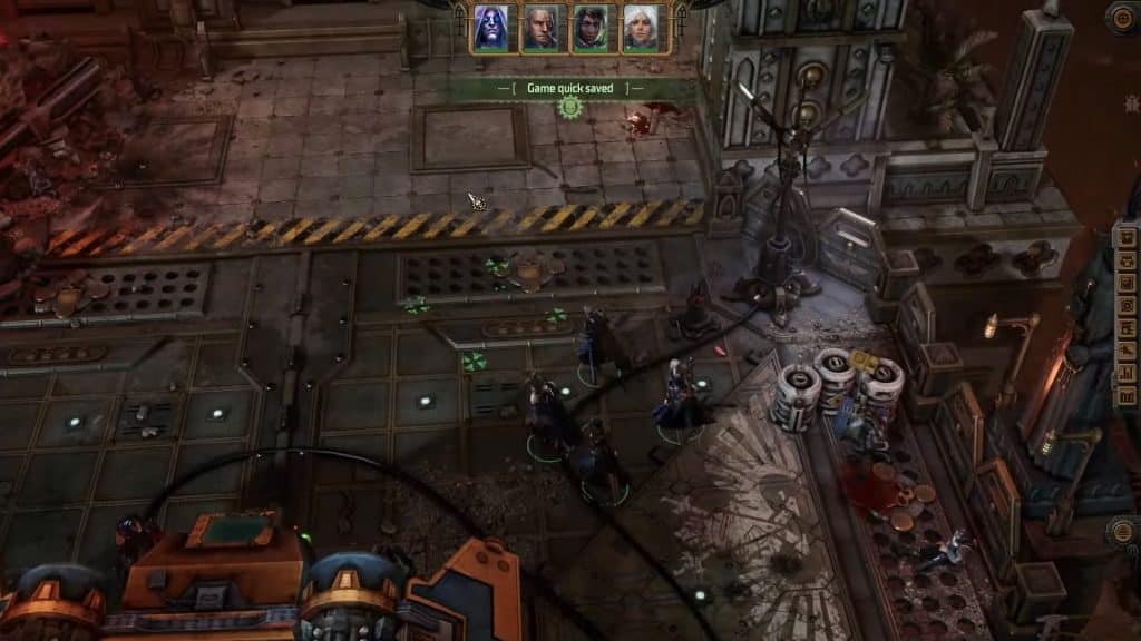 Screenshot showing a player that just quick saved