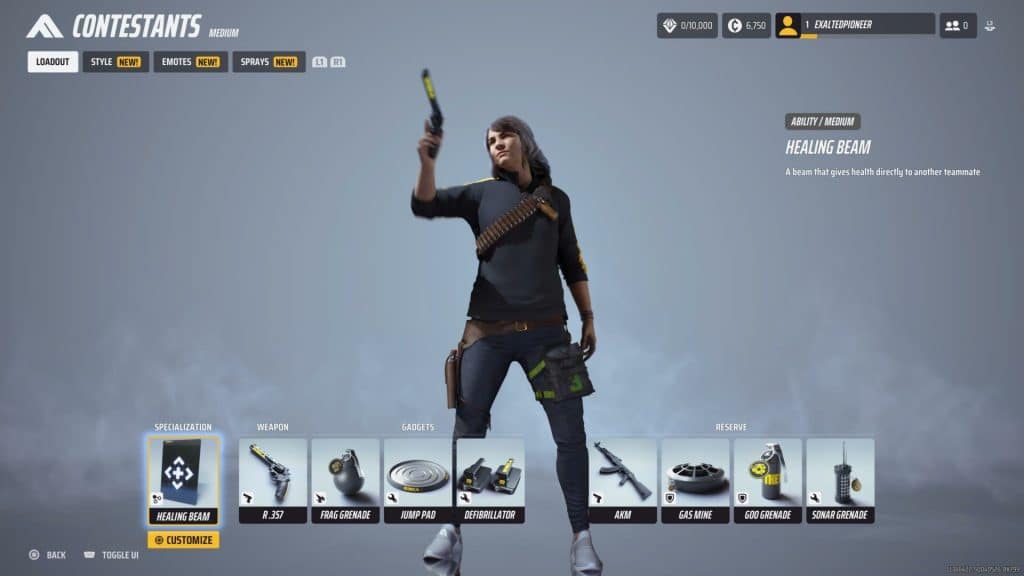 Medium class and gun loadout in The Finals
