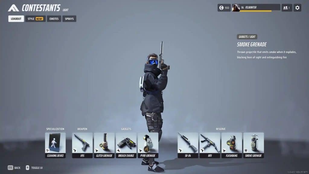 The Finals Light Build loadout