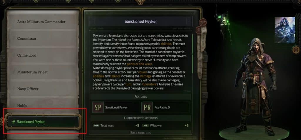 Warhammer 40k sanctioned Psyker