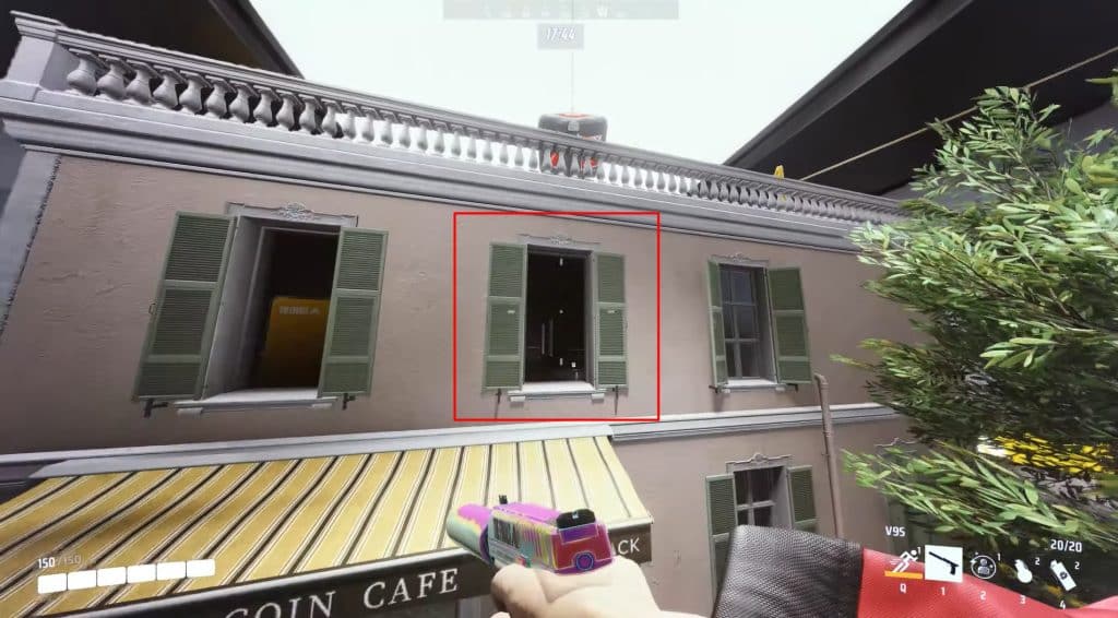 Dash back into a window 