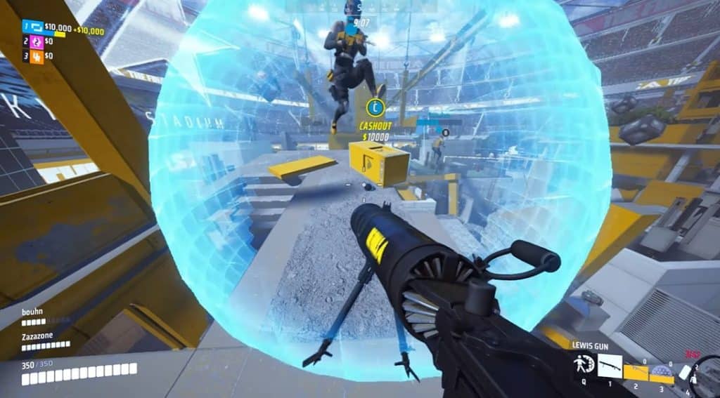 The dome shield is a defensive gadget. 
