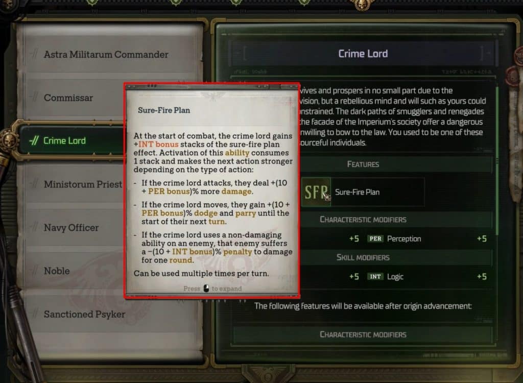 Crime Lord in Warhammer 40k