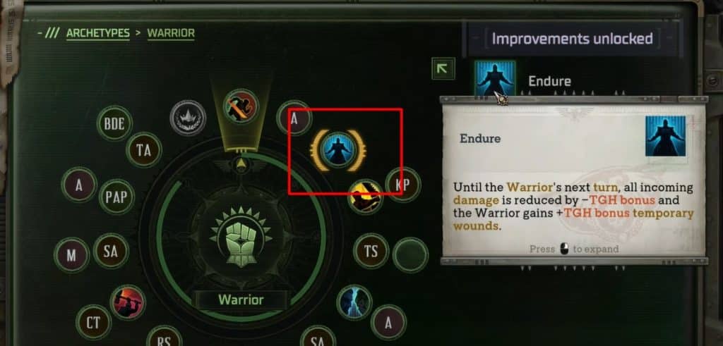 Endure ability in Warhammer 40K 