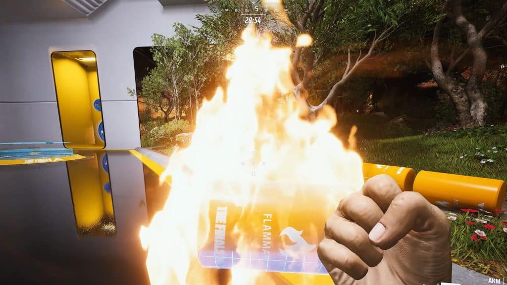 Flammable Canister ready to go off