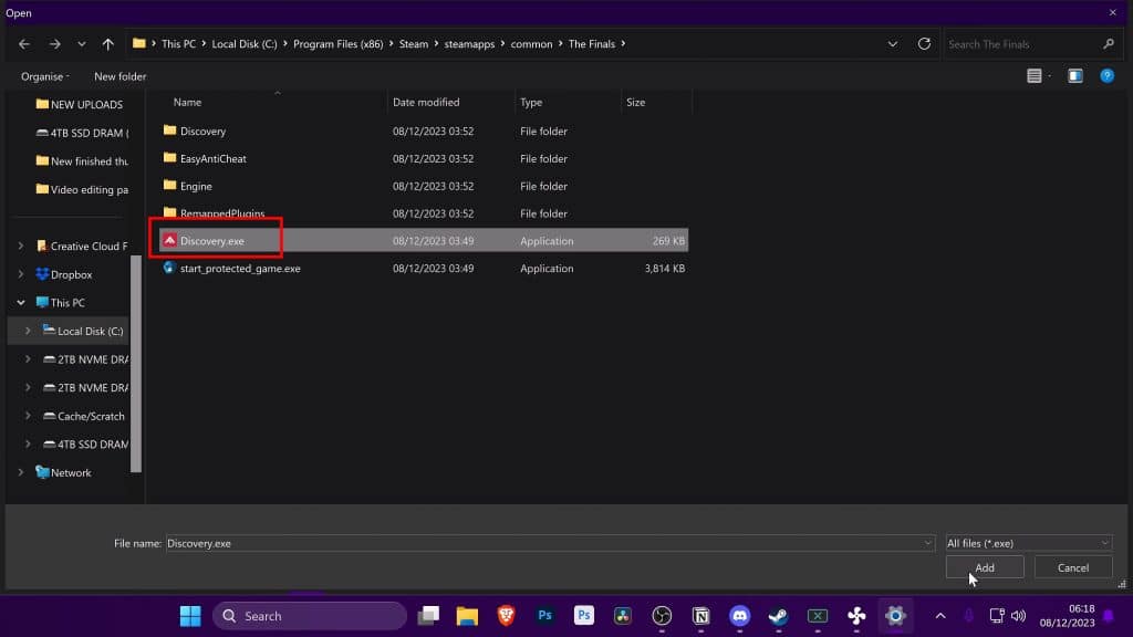 Discovery.exe location