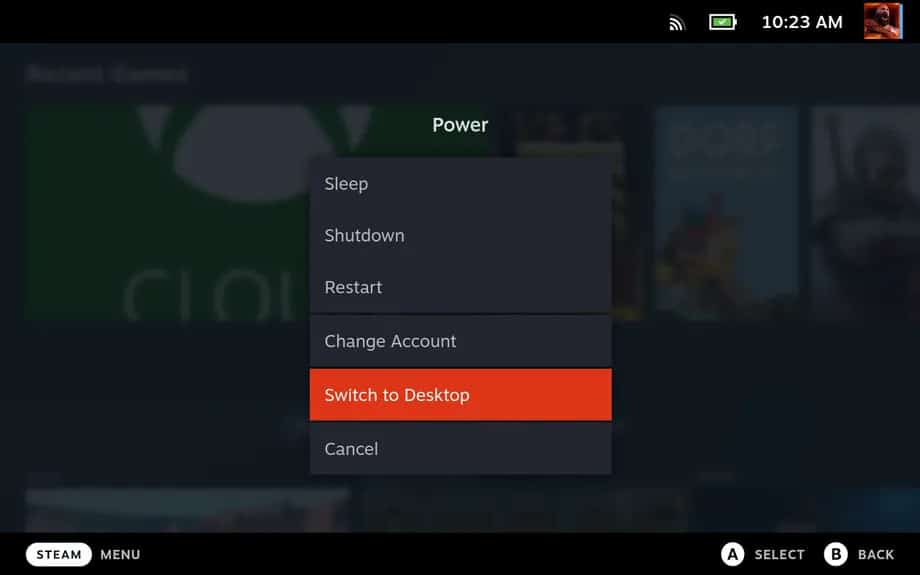 Steam Deck Menu 1