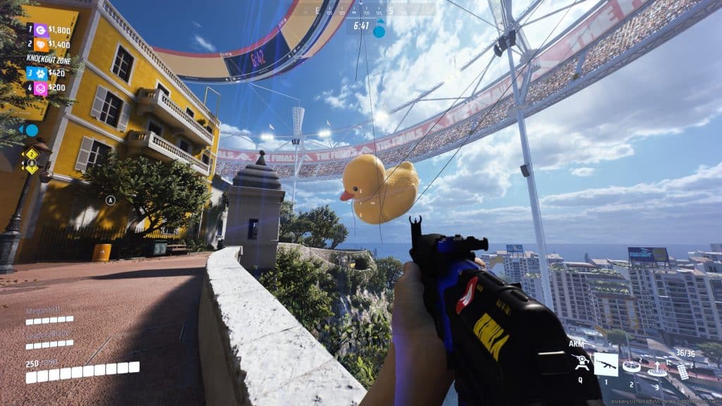 Screenshot of The Finals gameplay with a rubber ducky