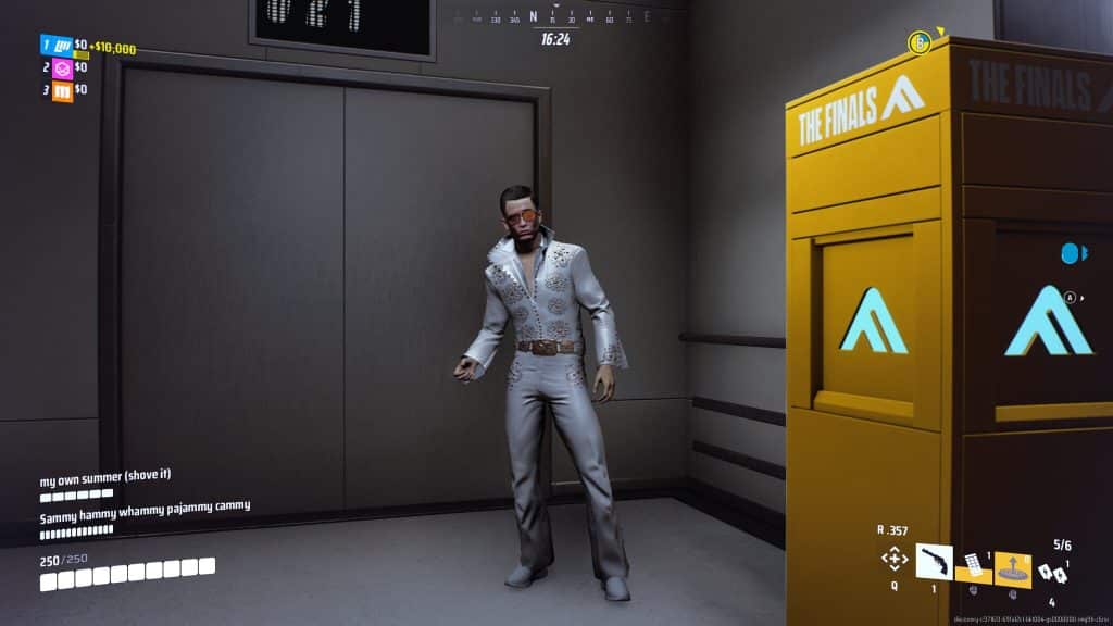 Screenshot of The Finals gameplay, waiting around the Cashout