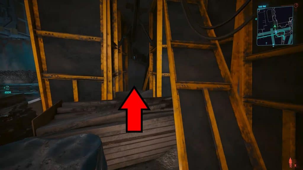Secret passage over the beams