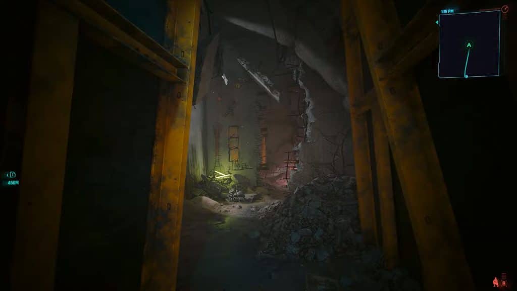 Walking inside the passage