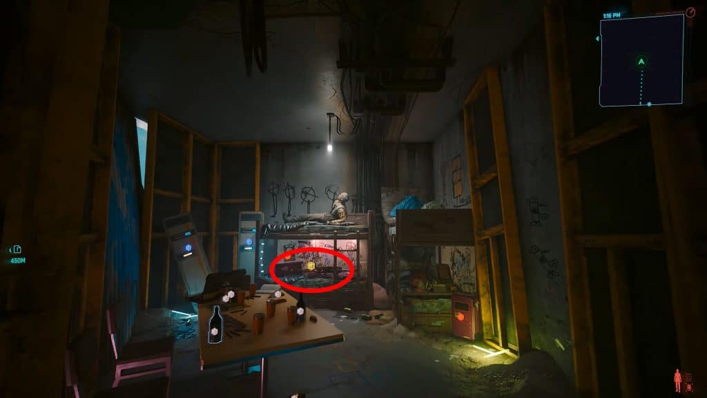 Bunk bed in the secret house