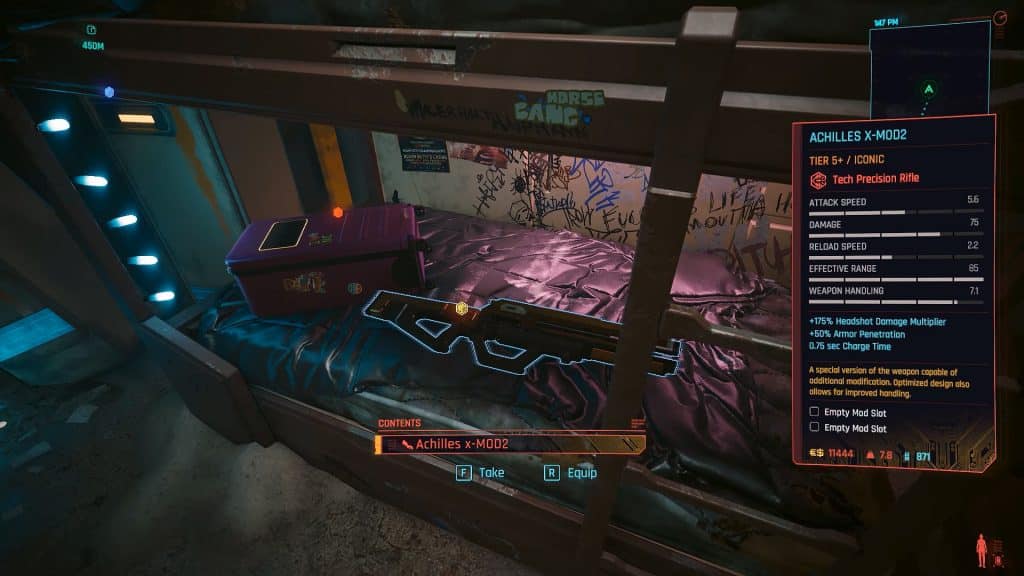 Achilles X-MOD2 sleeping in the bunk bed