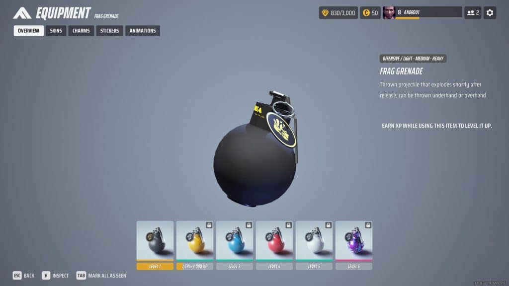 The ever trusty frag grenades