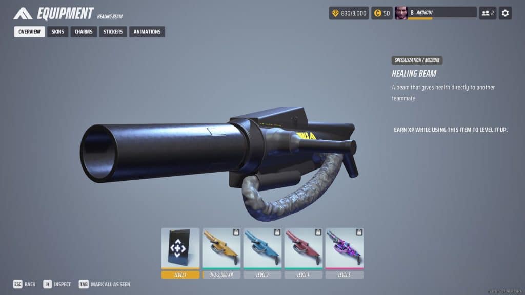 Healing Beam description
