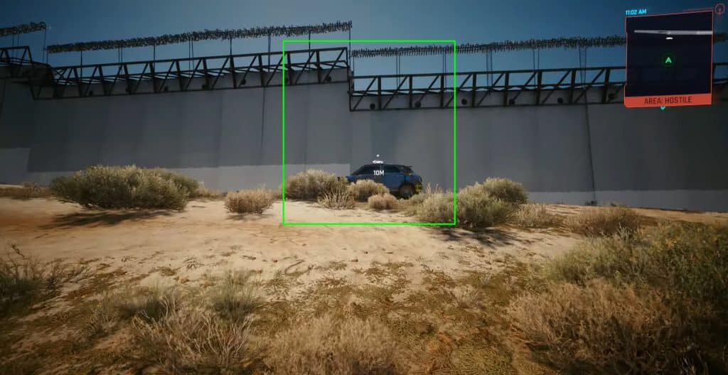 Low point in the fence