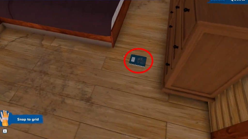 Reva's Found Journal on the floor