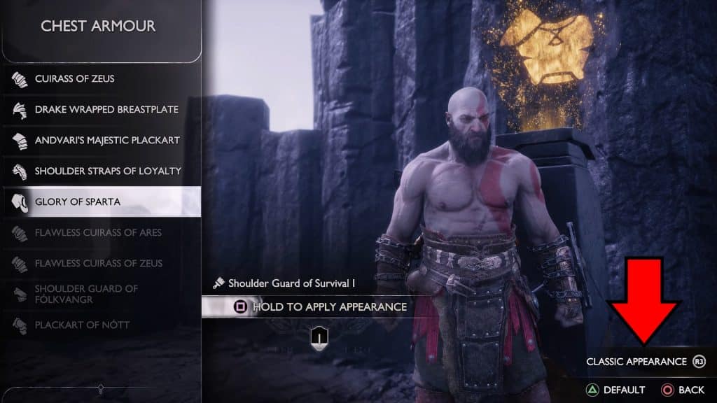 Classic Appearance button