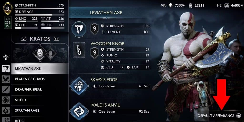 Appearance change in the base game